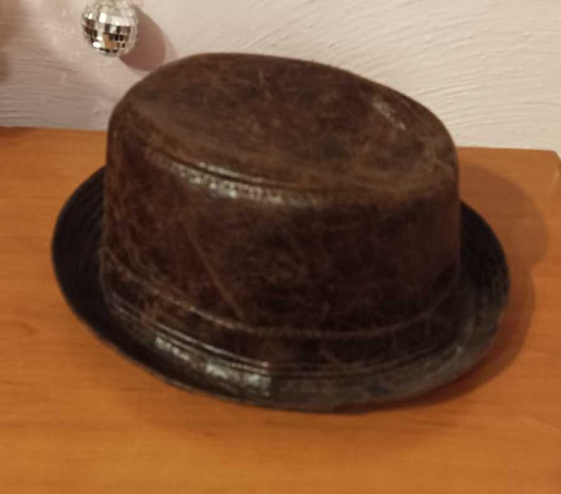 Kapelusz brązowy 75% skóra naturalna rozmiar L