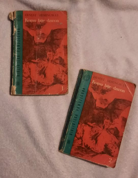 Ernest Hemingway "Komu bije dzwon" książka 1961 rok tom 1 tom 2
