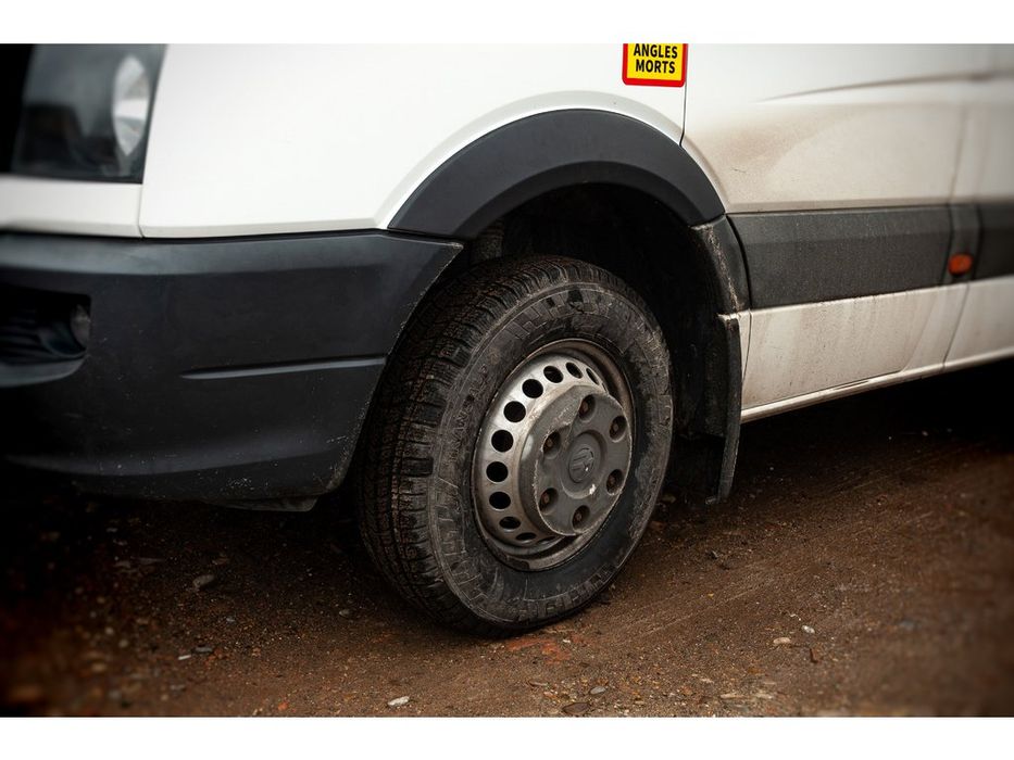 Volkswagen Crafter 2006-2016 рр. Накладки на арки широкі (4 шт, чорні)