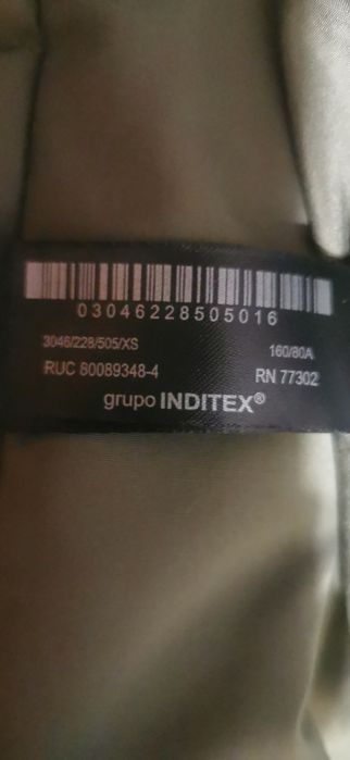 ZARA płaszcz damski kurtka zimowa z kapturem khaki xs