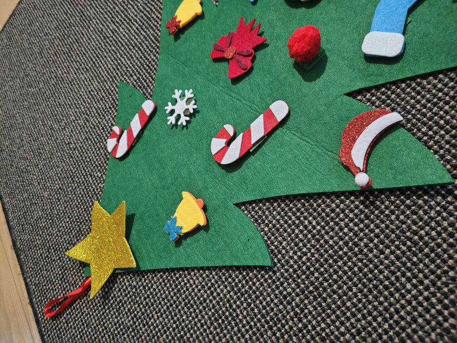 Choinka Z Filcu Z Ozdobami Samoprzylepnymi Kreatywne
