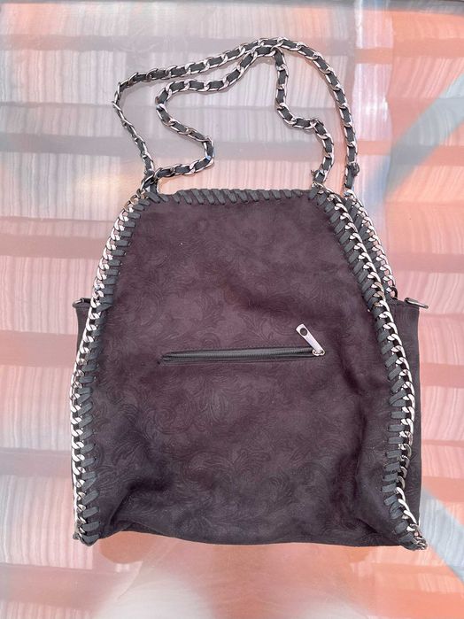 Torba damska obszyta łańcuszkiem