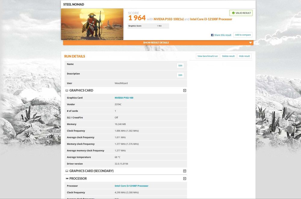 Nvidia P102-100 GPU 10GB Equivalente a GTX 1080 ti