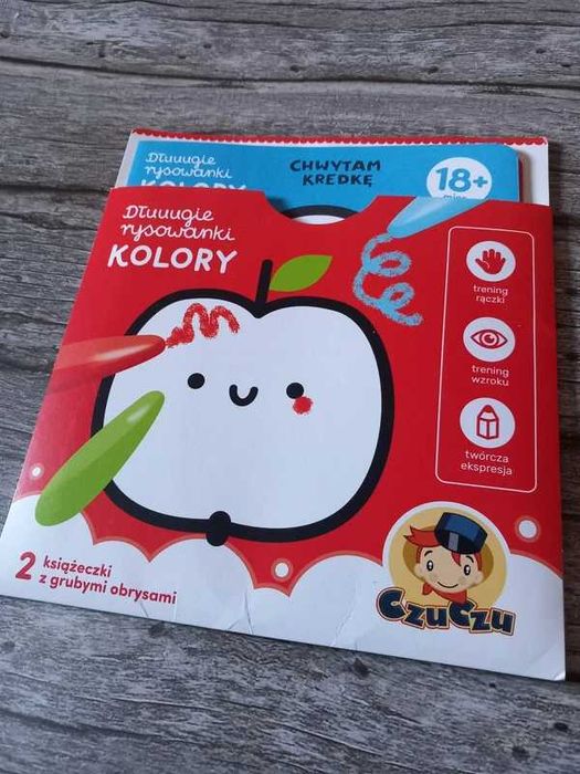Dłuuugie rysowanki Chwytam kredkę- Kolory kolrowanka dla maluszków
