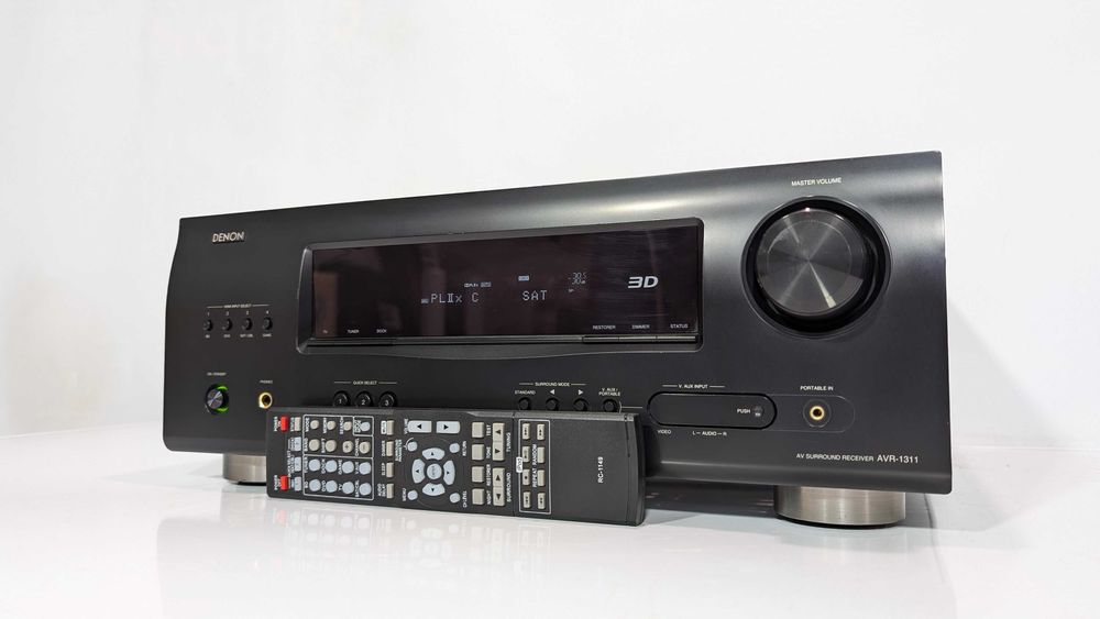 5.1 Ресивер Denon AVR-1311, має 110 Вт/канал/HDMI/ЦАП/Full HD/3D/Dolby