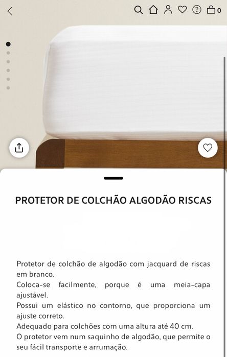 Protetor De Colchão Algodão Riscas Zara Home NOVO