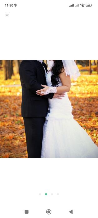 Весільна сукня рибка