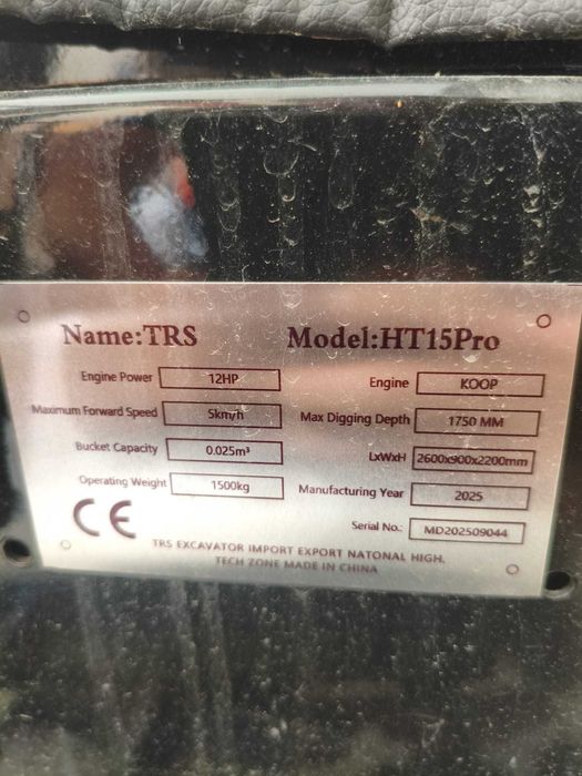 Mini giratoria com 12 HP e 3 baldes  - Nova e C/ Garantia