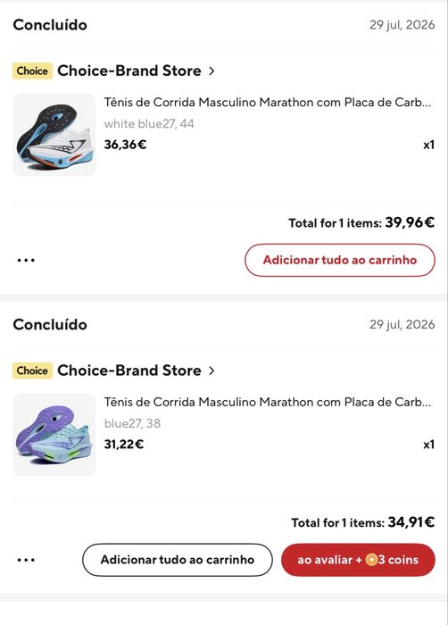 Sapatilhas de corrida