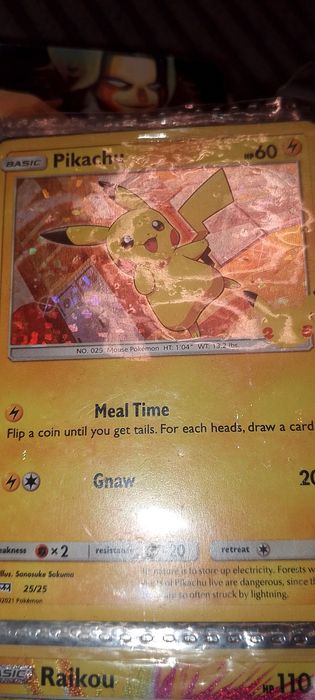 Karta pokemon Pikachu holo