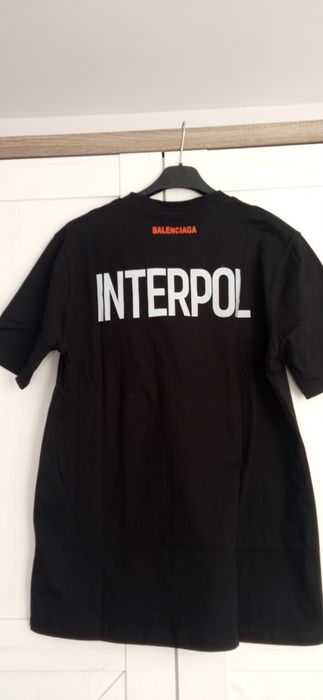 Nowa czarna koszulka balenciaga Interpol r. XL