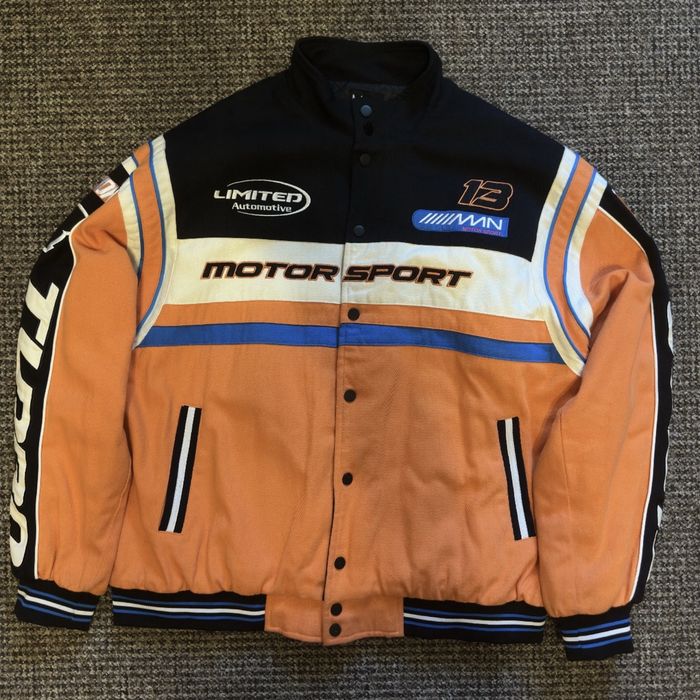 Куртка бомбер BoohooMAN Motorsport помаранчева
