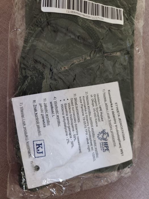 kominiarka wojskowa trudnotopliwa