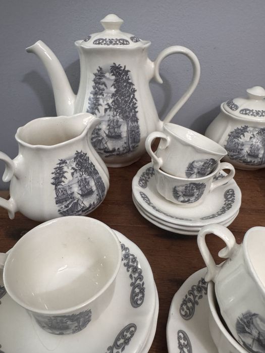 Vintage Serviço Cafe Novo Fabrica  de Sacavem Padrao Descobrimentos