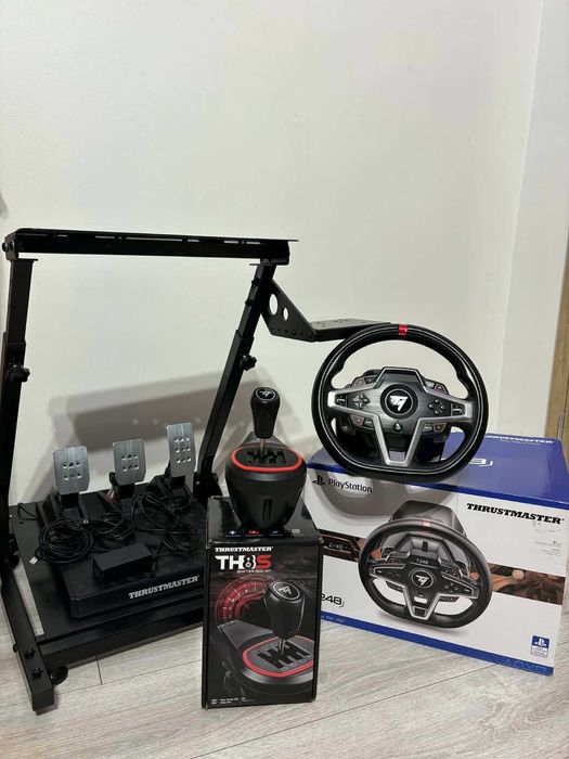 Kierownica Thrustmaster T248,pedały, shifter TH8S, stojak. Zestaw ...