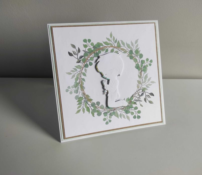Kartka na Komunię Świętą ręcznie robiona handmade