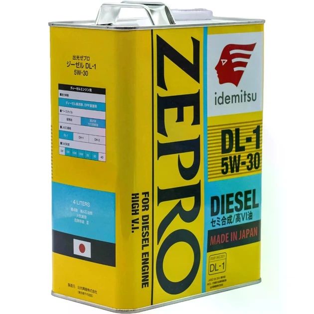 IDEMITSU ZEPRO DIESEL DL-1 5W30 4л синтетическое масло (Япония)