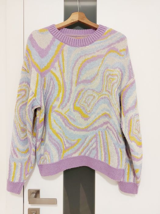 Kolorowy sweter oversize Reserved 36 S akryl