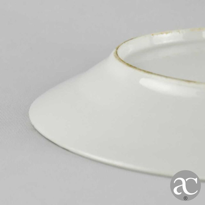 Prato raso porcelana europeia, séc. XIX pintado decorado com flores N8