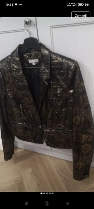 Żakiet marynarka złoto -czarna 44
