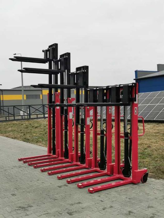 Nowy WÓZEK PALETOWY PODNOŚNIKOWY masztowy sztaplarka 1000kg 2000kg
