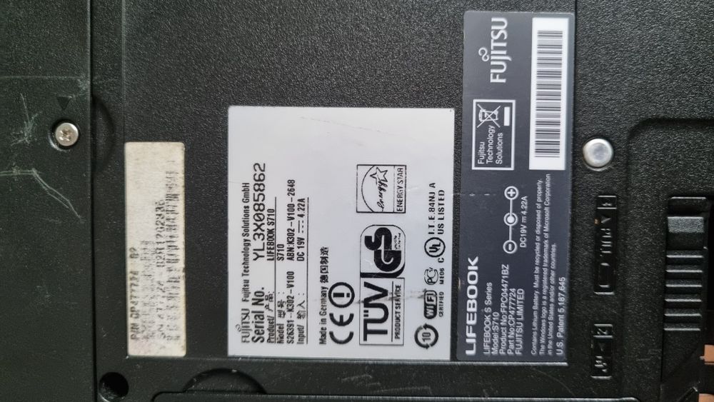 Laptop fujitsu ładowarka