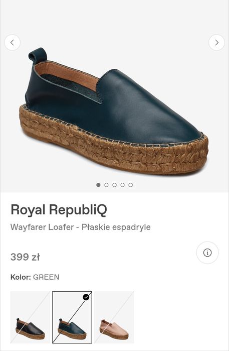 Espadryle skórzane Royal Republiq nowe
