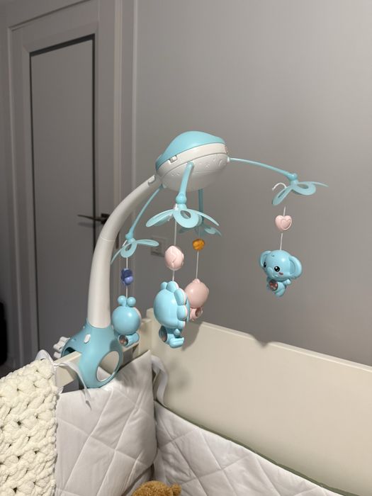 Мобіль на дитяче ліжечко блакитний