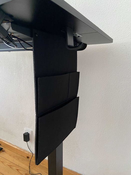 Estrutura de secretária elétrica ajustável em altura, ErGear Standing desk, com bolsa e ganchos