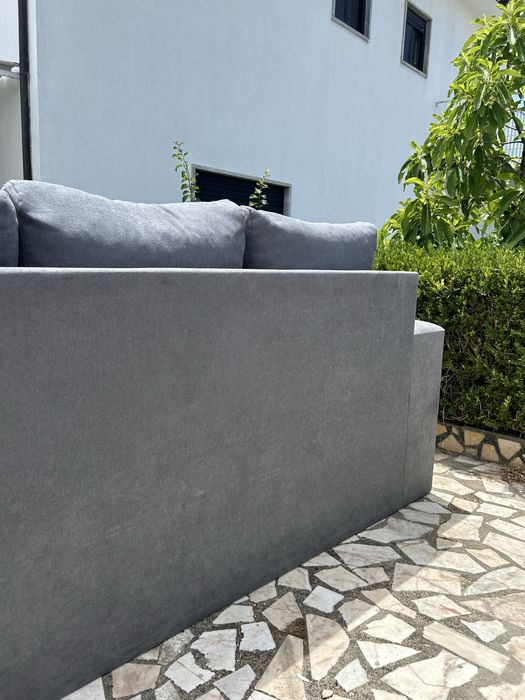 Sofá Chaise Longue Cinzento 3 Lugares – Ótimo estado