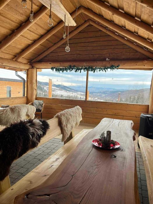 Domek na wynajem z gorącą balią z hydromasażem na wyłączność