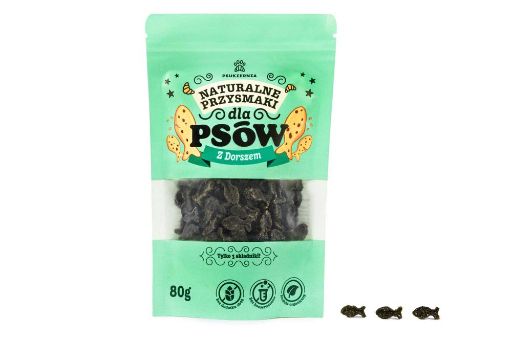 Zestaw 2 szt. naturalne przysmaki dla psów: Indyk i Dorsz