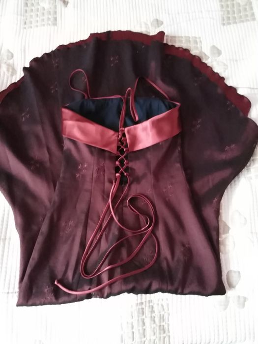 Suknia długa balowa bordo roz. 36