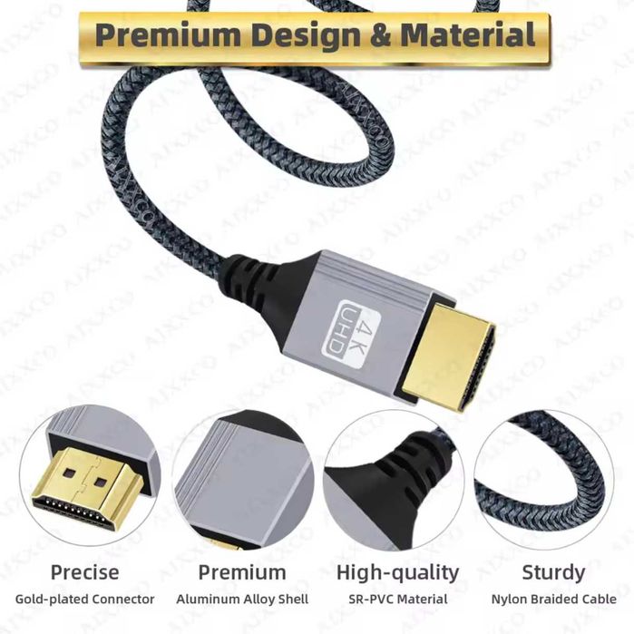 НОВЫЙ Переходник HDMI (HDTV) to HDMI (HDTV)  кабель 4К 60 Ггц 1 м