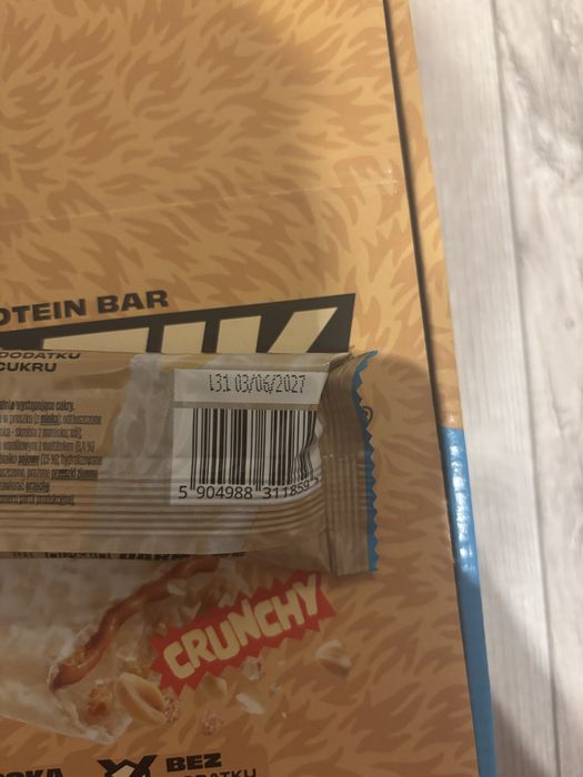 karton batonow proteinowych wk dzik peanut butter