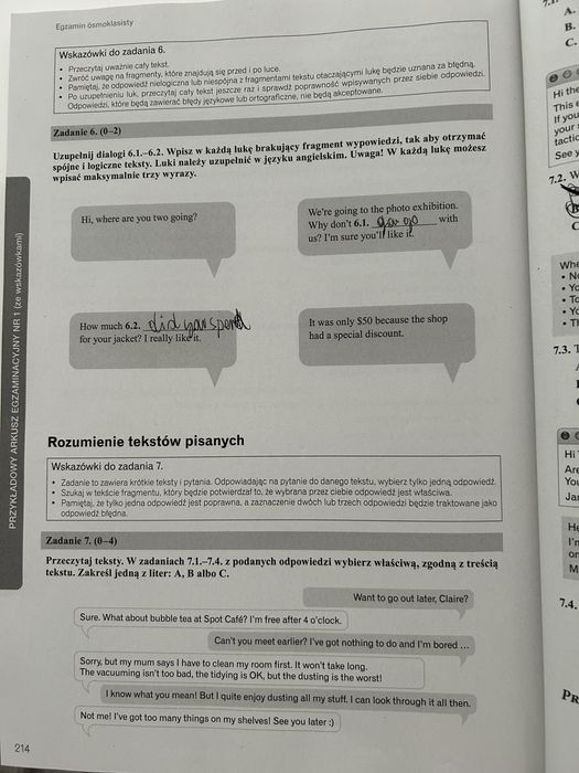 Teraz egzamin ósmoklasisty język angielski
