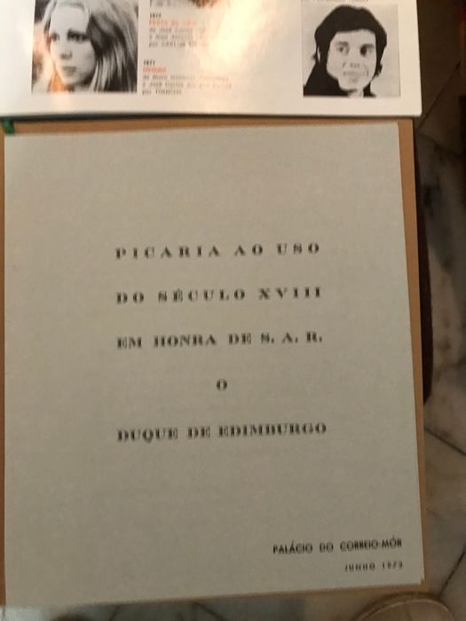 Programas antigos diversos e ementa de jantar oficial