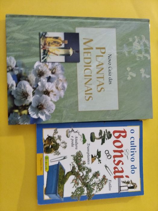 Diversos livros sobre plantas, flores e plantas medicinais