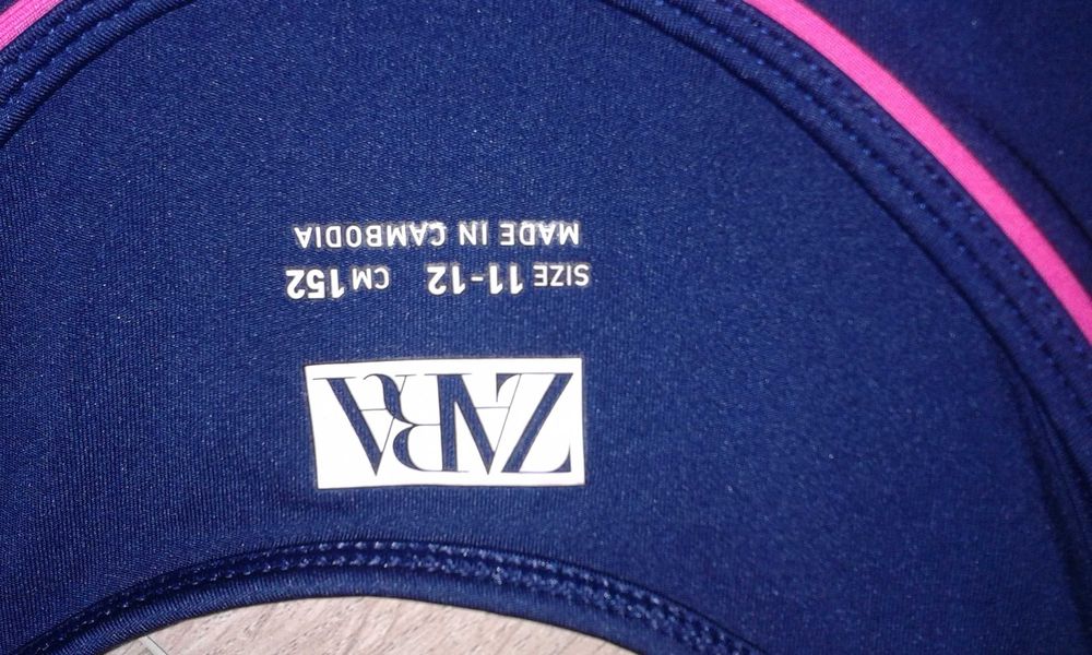 146/152 ZARA top biustonosz sportowy dziewczęca