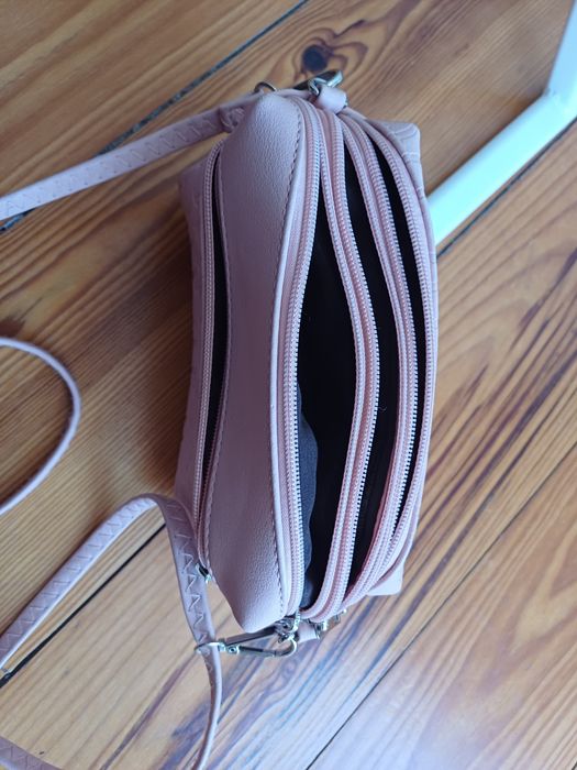 Bolsa rosa para menina, com 4 compartimentos