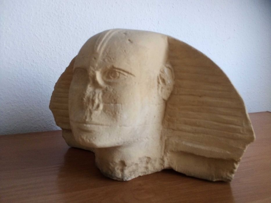 Rzeźba z piaskowca, głowa Sfinksa, ręcznie rzeźbiona!!! Gratka!
