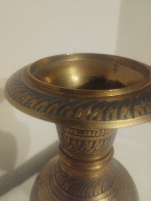 Flakon z mosiądzu malowany z motywem Indiańskim