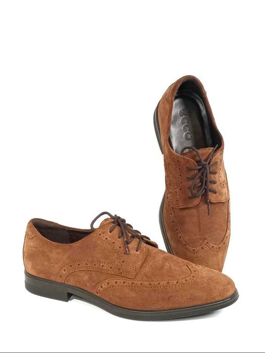 Кожаные мужские туфли броги Ecco Melbourne Оригинал