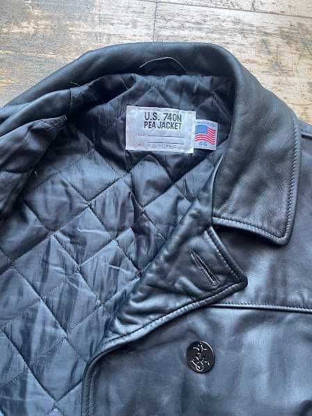 кожаная куртка бушлат ВМС США Schott NYC