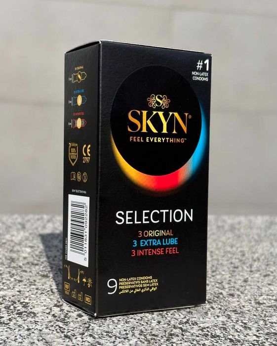 Презервативи Skyn Selection 9 штук скін селекшн різні види скін