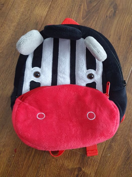 Plecak Zebra pluszowy Dziecięcy Przedszkolny Przedszkolaka