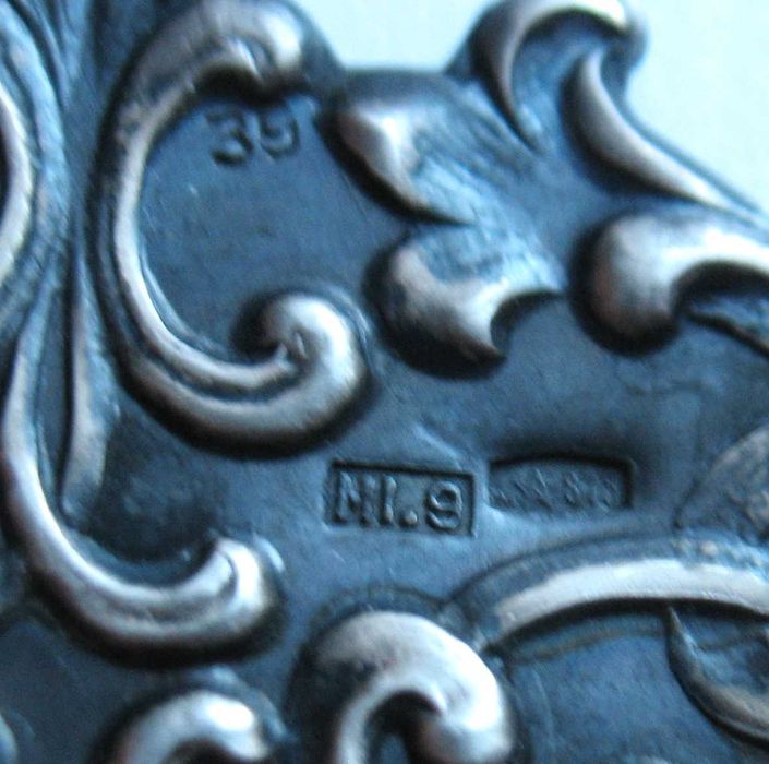 Серебряная накладка на блокнот, 875*