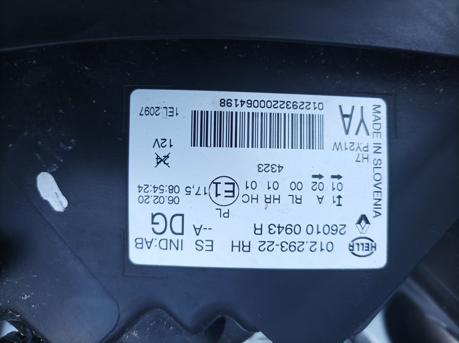 Lampa przednia renault scenic iv