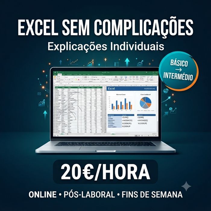 Explicações de Excel Online — Básico e Intermédio | 20€/hora