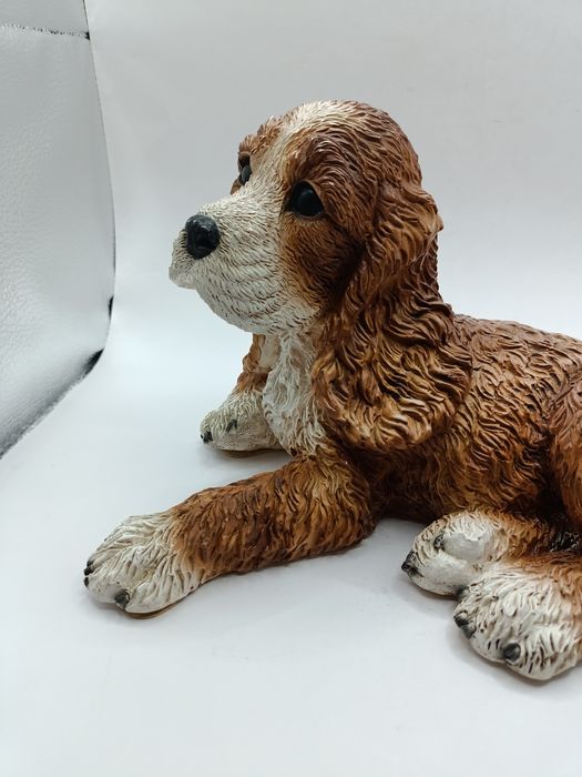 Figurka vintage do ogrodu Castagna Italy  pies  spaniel